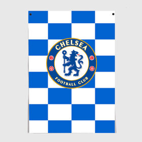 Постер с принтом FC Chelsea в Тюмени, 100% бумага
 | бумага, плотность 150 мг. Матовая, но за счет высокого коэффициента гладкости имеет небольшой блеск и дает на свету блики, но в отличии от глянцевой бумаги не покрыта лаком | chelsea | england | football | logo | london | sport | англия | лига | лого | спорт | фк | футбол | футбольный клуб | челси | эмблема