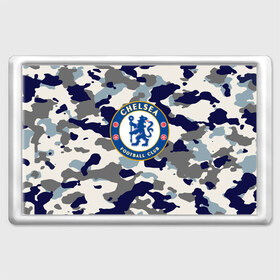 Магнит 45*70 с принтом FC Chelsea Camouflage в Тюмени, Пластик | Размер: 78*52 мм; Размер печати: 70*45 | 