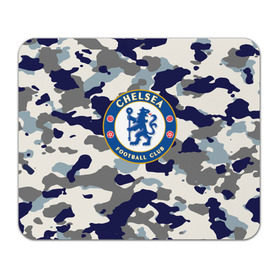 Коврик прямоугольный с принтом FC Chelsea Camouflage в Тюмени, натуральный каучук | размер 230 х 185 мм; запечатка лицевой стороны | Тематика изображения на принте: 