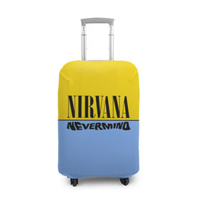 Чехол для чемодана 3D с принтом Nirvana nevermino в Тюмени, 86% полиэфир, 14% спандекс | двустороннее нанесение принта, прорези для ручек и колес | cobain | kurt | nevermino | nirvana | альтернативный | гранж | грол | группа | дональд | кобейн | курт | музыка | надпись | нервана | нирвана | новоселич | певец | рок | смайл | смайлик | солист