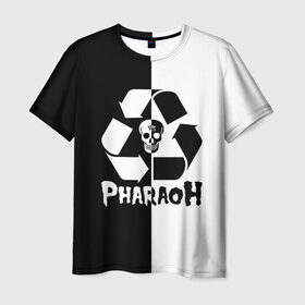 Мужская футболка 3D с принтом Pharaoh в Тюмени, 100% полиэфир | прямой крой, круглый вырез горловины, длина до линии бедер | pharaoh | rap | голубин | реп | рэп | фараон | фристайл | хип хоп | хипхоп