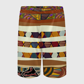 Детские спортивные шорты 3D с принтом Африканская мозаика в Тюмени,  100% полиэстер
 | пояс оформлен широкой мягкой резинкой, ткань тянется
 | afrika | pattern | африка | африканские мотивы | африканские узоры | солнце | узор | этника | южный континент