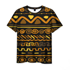 Мужская футболка 3D с принтом Стильная африка в Тюмени, 100% полиэфир | прямой крой, круглый вырез горловины, длина до линии бедер | afrika | pattern | африка | африканские мотивы | африканские узоры | солнце | узор | этника | южный континент