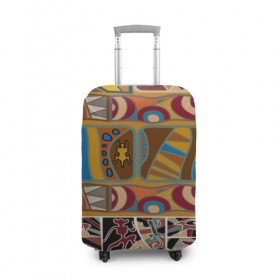 Чехол для чемодана 3D с принтом Africa Style в Тюмени, 86% полиэфир, 14% спандекс | двустороннее нанесение принта, прорези для ручек и колес | afrika | pattern | африка | африканские мотивы | африканские узоры | солнце | узор | этника | южный континент