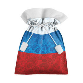 Подарочный 3D мешок с принтом Россия хохлома триколор в Тюмени, 100% полиэстер | Размер: 29*39 см | russia | россия | россия триколор | россия хохлома | триколор | флаг рф | хозлома | хохлома