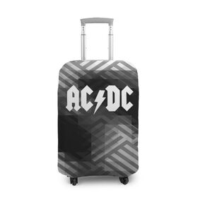 Чехол для чемодана 3D с принтом AC/DC rock band в Тюмени, 86% полиэфир, 14% спандекс | двустороннее нанесение принта, прорези для ручек и колес | ac dc | logo | music | pop | rock | usa | альтернатива | америка | металл | музыка | музыкальный | поп | рок