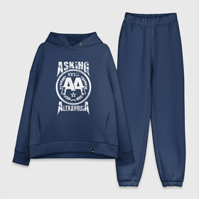 Женский костюм хлопок Oversize с принтом Asking Alexandria в Тюмени,  |  | aa | alexandria | asking | аа | александрия | аликсандрия | аскен | аскенг | аскин | аскинг | бен брюс | группа | дэнни уорсноп | метал | музыка | пост | рок | хэви | электроникор