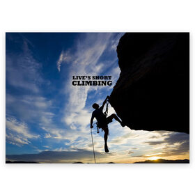 Поздравительная открытка с принтом climbing в Тюмени, 100% бумага | плотность бумаги 280 г/м2, матовая, на обратной стороне линовка и место для марки
 | adrenaline | extreme | hiking | mountaineering | mountains | risk | rocks | sport | адреналин | альпинизм | высота | горы | риск | скалолазание | скалы | спорт | туризм | экстрим