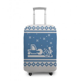 Чехол для чемодана 3D с принтом Свитер с Оленем в Тюмени, 86% полиэфир, 14% спандекс | двустороннее нанесение принта, прорези для ручек и колес | зима | новый год | олень | подарок | прикол | свитер | свитер с оленем