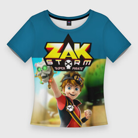 Женская футболка 3D Slim с принтом Zak Storm_2 в Тюмени,  |  | zak storm | дети | зак шторм | мультик | мультики | мультфильм | мультфильмы | сёрфинг