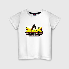 Детская футболка хлопок с принтом Зак Шторм 3 в Тюмени, 100% хлопок | круглый вырез горловины, полуприлегающий силуэт, длина до линии бедер | zak storm | дети | зак шторм | мультфильмы | сёрфинг