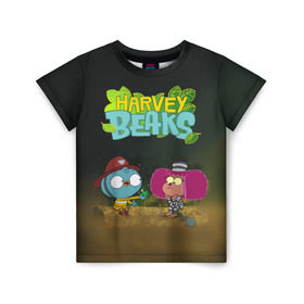 Детская футболка 3D с принтом Харви Бикс в Тюмени, 100% гипоаллергенный полиэфир | прямой крой, круглый вырез горловины, длина до линии бедер, чуть спущенное плечо, ткань немного тянется | fee | foo | harvey beaks | фи | фу