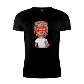 Мужская футболка премиум с принтом Lil Pump в Тюмени, 92% хлопок, 8% лайкра | приталенный силуэт, круглый вырез ворота, длина до линии бедра, короткий рукав | esketit | face | lil pump | rap | эшкере | эщкере