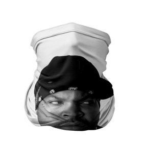 Бандана-труба 3D с принтом Ice Cube в Тюмени, 100% полиэстер, ткань с особыми свойствами — Activecool | плотность 150‒180 г/м2; хорошо тянется, но сохраняет форму | Тематика изображения на принте: cube | hiphop | ice | legend | nwa | rap | рэп
