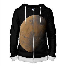 Мужская толстовка 3D на молнии с принтом Марс в Тюмени, 100% полиэстер | длина до линии бедра, манжеты и пояс оформлены мягкой тканевой резинкой, двухслойный капюшон со шнурком для регулировки, спереди молния, по бокам два кармана | elon musk | space x | spacex | будущее | вселенная | вулкан | долина | илон маск | космические | космос | красная планета | кратер | маринер | марсиане | марсианин | небес | новый дом | путешествия | роскосмос
