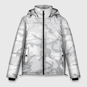 Мужская зимняя куртка 3D с принтом Lite Camouflage Lines в Тюмени, верх — 100% полиэстер; подкладка — 100% полиэстер; утеплитель — 100% полиэстер | длина ниже бедра, свободный силуэт Оверсайз. Есть воротник-стойка, отстегивающийся капюшон и ветрозащитная планка. 

Боковые карманы с листочкой на кнопках и внутренний карман на молнии. | black | camo | camouflage | milk | блэк | брызги | звезда | камо | камуфляж | милк | текстура | узор