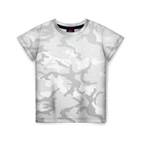 Детская футболка 3D с принтом Lite Camouflage Lines в Тюмени, 100% гипоаллергенный полиэфир | прямой крой, круглый вырез горловины, длина до линии бедер, чуть спущенное плечо, ткань немного тянется | black | camo | camouflage | milk | блэк | брызги | звезда | камо | камуфляж | милк | текстура | узор