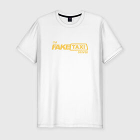 Мужская футболка премиум с принтом FakeTaxi в Тюмени, 92% хлопок, 8% лайкра | приталенный силуэт, круглый вырез ворота, длина до линии бедра, короткий рукав | 