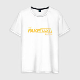 Мужская футболка хлопок с принтом FakeTaxi в Тюмени, 100% хлопок | прямой крой, круглый вырез горловины, длина до линии бедер, слегка спущенное плечо. | 