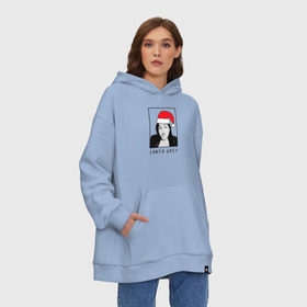 Худи SuperOversize хлопок с принтом Sasha Grey (Santa) в Тюмени, 70% хлопок, 30% полиэстер, мягкий начес внутри | карман-кенгуру, эластичная резинка на манжетах и по нижней кромке, двухслойный капюшон
 | brazzers | sasha gray | sasha grey | бразерс | браззерс | саша грей | саша грэй