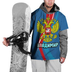Накидка на куртку 3D с принтом Герб Владимир в Тюмени, 100% полиэстер |  | Тематика изображения на принте: 
