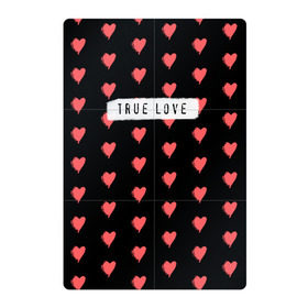 Магнитный плакат 2Х3 с принтом True Love в Тюмени, Полимерный материал с магнитным слоем | 6 деталей размером 9*9 см | Тематика изображения на принте: 14 февраля | love | valentine | день святого валентина | любовь | сердечки