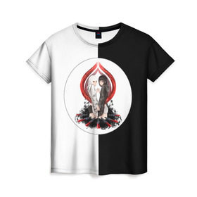 Женская футболка 3D с принтом Kurona & Nashiro (Tokyo Ghoul) в Тюмени, 100% полиэфир ( синтетическое хлопкоподобное полотно) | прямой крой, круглый вырез горловины, длина до линии бедер | kurona yasuhisa | nashiro yasuhisa | курона ясухиса | наширо ясухиса