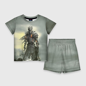 Детский костюм с шортами 3D с принтом Dark Souls в Тюмени,  |  | dark | souls | дракон | души | игра | лордран | темные