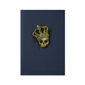 Обложка для паспорта матовая кожа с принтом cs:go - Crown graffiti (Корона) в Тюмени, натуральная матовая кожа | размер 19,3 х 13,7 см; прозрачные пластиковые крепления | 0x000000123 | boss | crown | csgo | skull | valve | босс | валве | корона | ксго | скелет | череп