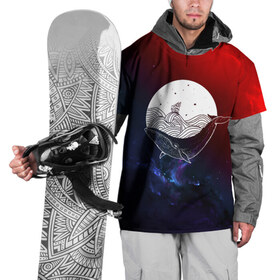 Накидка на куртку 3D с принтом Кит в Тюмени, 100% полиэстер |  | Тематика изображения на принте: space | star | животные | звезды | космос | море | штурвал