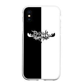 Чехол для iPhone XS Max матовый с принтом Dethklok в Тюмени, Силикон | Область печати: задняя сторона чехла, без боковых панелей | Тематика изображения на принте: dethklok | metalocalypse | the dethalbum | брендон смолл | группа | детклок | детхклок | детхлок | джин хоглан | дэт | мелодик | мёрдерфейс | метал | металлопокалипсис | пиклз | рок | эксплоужен