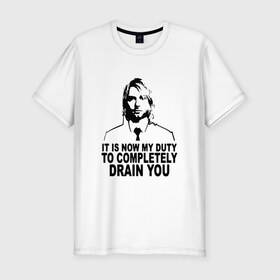 Мужская футболка премиум с принтом Nirvana - Drain You в Тюмени, 92% хлопок, 8% лайкра | приталенный силуэт, круглый вырез ворота, длина до линии бедра, короткий рукав | 
