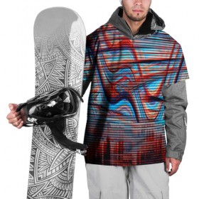 Накидка на куртку 3D с принтом Psyhodelic abstraction в Тюмени, 100% полиэстер |  | Тематика изображения на принте: глитч | глич | линии | полосы | разноцветный