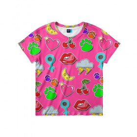Детская футболка 3D с принтом Вкусняшки в Тюмени, 100% гипоаллергенный полиэфир | прямой крой, круглый вырез горловины, длина до линии бедер, чуть спущенное плечо, ткань немного тянется | веселые | модные | надпись | новинки | популярные | прикольная | цветные | яркие