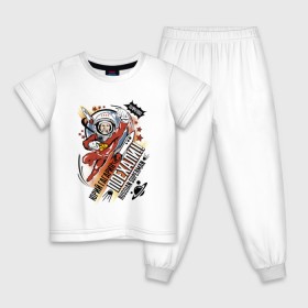 Детская пижама хлопок с принтом Юрий Гагарин в Тюмени, 100% хлопок |  брюки и футболка прямого кроя, без карманов, на брюках мягкая резинка на поясе и по низу штанин
 | 12 апреля | в космосе | день | космонавт | космонавтики | первый | человек