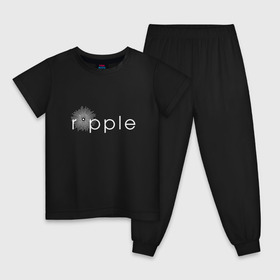 Детская пижама хлопок с принтом Ripple в Тюмени, 100% хлопок |  брюки и футболка прямого кроя, без карманов, на брюках мягкая резинка на поясе и по низу штанин
 | Тематика изображения на принте: coin | ripple | биткоин | криптовалюта | рипл