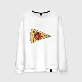 Мужской свитшот хлопок с принтом Кусочек пиццы в Тюмени, 100% хлопок |  | 14 февраля | love | pizza | valentine | любовь