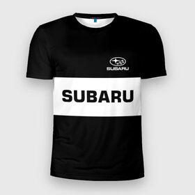 Мужская футболка 3D спортивная с принтом SUBARU SPORT в Тюмени, 100% полиэстер с улучшенными характеристиками | приталенный силуэт, круглая горловина, широкие плечи, сужается к линии бедра | Тематика изображения на принте: subaru | автомобильные | машины | субару