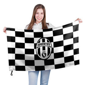 Флаг 3D с принтом Juventus в Тюмени, 100% полиэстер | плотность ткани — 95 г/м2, размер — 67 х 109 см. Принт наносится с одной стороны | juve | juventus | италия | спорт | фк | футбол | футбольный клуб | ювентус