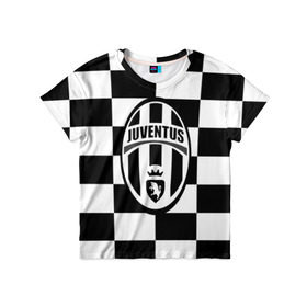 Детская футболка 3D с принтом Juventus в Тюмени, 100% гипоаллергенный полиэфир | прямой крой, круглый вырез горловины, длина до линии бедер, чуть спущенное плечо, ткань немного тянется | Тематика изображения на принте: juve | juventus | италия | спорт | фк | футбол | футбольный клуб | ювентус
