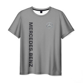 Мужская футболка 3D с принтом MERCEDES BENZ VINTAGE в Тюмени, 100% полиэфир | прямой крой, круглый вырез горловины, длина до линии бедер | mercedes | марка | машины | мерседес
