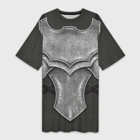 Платье-футболка 3D с принтом Рыцарь в Тюмени,  |  | armor | knight | броня | доспехи | кольчуга | костюм | костюм рыцаря | латы | рыцарь