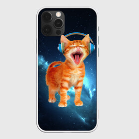 Чехол для iPhone 12 Pro Max с принтом Котёнок в наушниках в Тюмени, Силикон |  | Тематика изображения на принте: кот | кошка | музыка