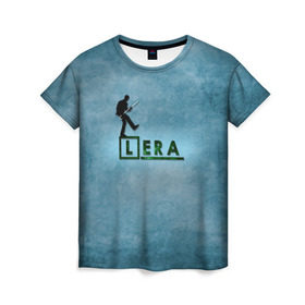 Женская футболка 3D с принтом Лера в стиле Доктор Хаус в Тюмени, 100% полиэфир ( синтетическое хлопкоподобное полотно) | прямой крой, круглый вырез горловины, длина до линии бедер | house | m.d. | бирюзовый | валерия | лера | лерка