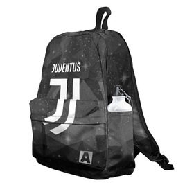 Рюкзак 3D с принтом Juventus Cosmos в Тюмени, 100% полиэстер | лямки с регулируемой длиной, сверху петелька, чтобы рюкзак можно было повесить на вешалку. Основное отделение закрывается на молнию, как и внешний карман. Внутри два дополнительных кармана, один из которых закрывается на молнию. По бокам два дополнительных кармашка | football | italia | juve | juventus | logo | sport | арт | италия | лига | лого | спорт | текстура | фк | футбол | футбольный клуб | эмблема | ювентус