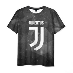 Мужская футболка 3D с принтом Juventus Cosmos в Тюмени, 100% полиэфир | прямой крой, круглый вырез горловины, длина до линии бедер | football | italia | juve | juventus | logo | sport | арт | италия | лига | лого | спорт | текстура | фк | футбол | футбольный клуб | эмблема | ювентус