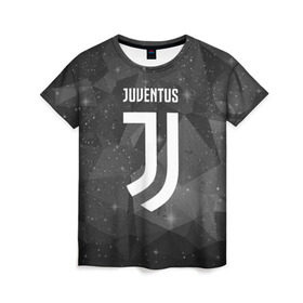 Женская футболка 3D с принтом Juventus Cosmos в Тюмени, 100% полиэфир ( синтетическое хлопкоподобное полотно) | прямой крой, круглый вырез горловины, длина до линии бедер | football | italia | juve | juventus | logo | sport | арт | италия | лига | лого | спорт | текстура | фк | футбол | футбольный клуб | эмблема | ювентус