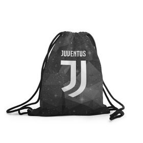 Рюкзак-мешок 3D с принтом Juventus Cosmos в Тюмени, 100% полиэстер | плотность ткани — 200 г/м2, размер — 35 х 45 см; лямки — толстые шнурки, застежка на шнуровке, без карманов и подкладки | football | italia | juve | juventus | logo | sport | арт | италия | лига | лого | спорт | текстура | фк | футбол | футбольный клуб | эмблема | ювентус