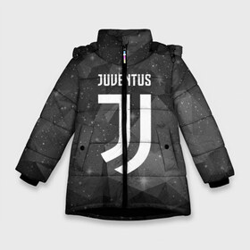 Зимняя куртка для девочек 3D с принтом Juventus Cosmos в Тюмени, ткань верха — 100% полиэстер; подклад — 100% полиэстер, утеплитель — 100% полиэстер. | длина ниже бедра, удлиненная спинка, воротник стойка и отстегивающийся капюшон. Есть боковые карманы с листочкой на кнопках, утяжки по низу изделия и внутренний карман на молнии. 

Предусмотрены светоотражающий принт на спинке, радужный светоотражающий элемент на пуллере молнии и на резинке для утяжки. | football | italia | juve | juventus | logo | sport | арт | италия | лига | лого | спорт | текстура | фк | футбол | футбольный клуб | эмблема | ювентус