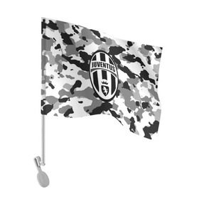 Флаг для автомобиля с принтом FC Juventus Camouflage в Тюмени, 100% полиэстер | Размер: 30*21 см | football | italia | juve | juventus | logo | sport | арт | италия | лига | лого | спорт | текстура | фк | футбол | футбольный клуб | эмблема | ювентус